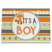 Grote Woodland Fox Het is een Baby shower geschenk Groot Cadeauzakje (Voorkant)
