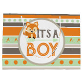 Grote Woodland Fox Het is een Baby shower geschenk Groot Cadeauzakje (Achterkant)