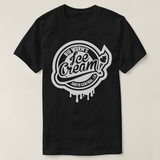 Grote Worms Ice Cream South Central LA T-shirt (Design voorkant)