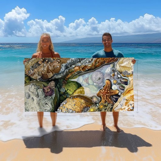 Grote & Zachte Kleurrijke Getijdenschatten Strandl Strandlaken