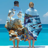 Grote & Zachte Kleurrijke Shorebirds Strandlaken