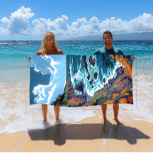 Grote & Zachte Kleurrijke Sonoma Coast Strandlaken