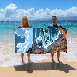 Grote & Zachte Kleurrijke Sonoma Coast Strandlaken