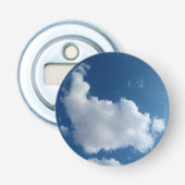 Grote zachte wolk button flesopener (Voorkant)