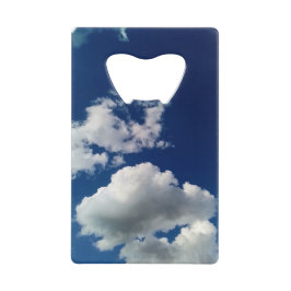 Grote zachte wolk creditkaart flessenopener