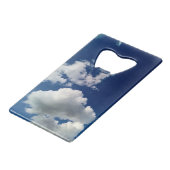 Grote zachte wolk creditkaart flessenopener (Voorkant Gekanteld)