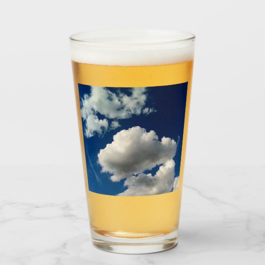 Grote zachte wolken glas (Voorkant gevuld)