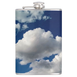 Grote zachte wolken heupfles