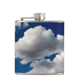 Grote zachte wolken heupfles