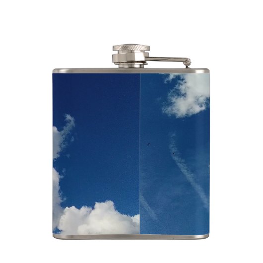 Grote zachte wolken heupfles (Achterkant)