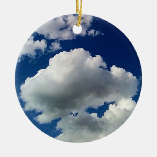 Grote zachte wolken keramisch ornament (Voorkant)