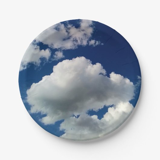 Grote zachte wolken papieren bordje (Voorkant)