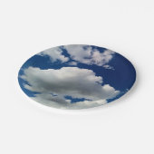 Grote zachte wolken papieren bordje (Gekanteld)