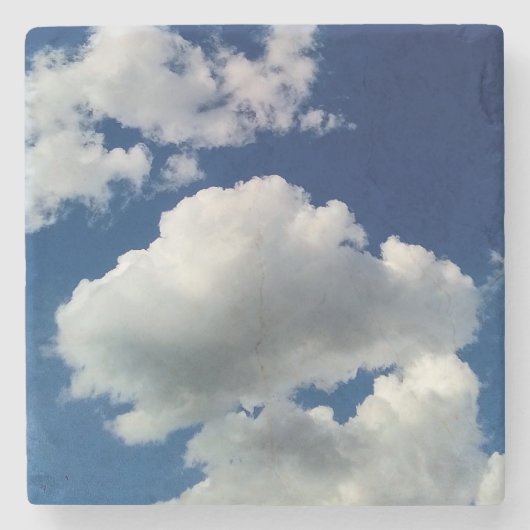 Grote zachte wolken stenen onderzetter (Voorkant)