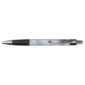 Grote Zag Chevron in Roze en Aqua Pen (Achterkant)