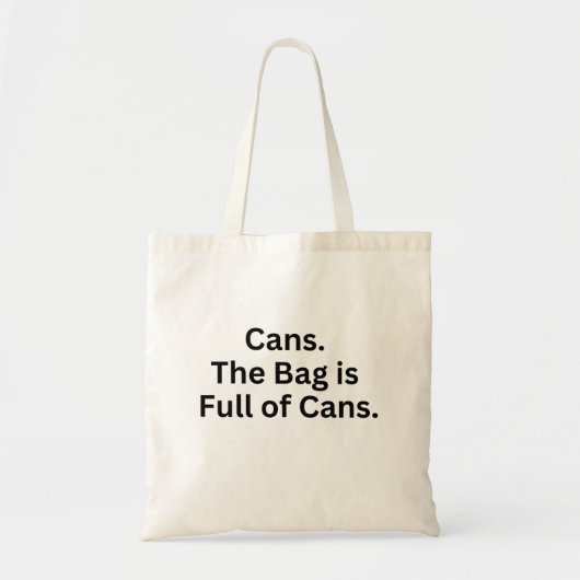 Grote Zak Blikjes Tote Bag (Voorkant)