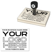 Grote zakelijke Logo, naam, website Rubberstempel (Gestempeld)