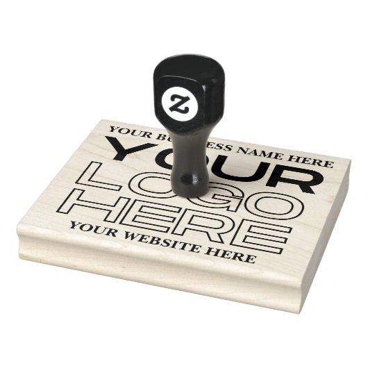 Grote zakelijke Logo, naam, website Rubberstempel (Stempel)