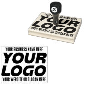 Grote zakelijke Logo, naam, website, slogan Rubberstempel (Gestempeld)