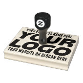 Grote zakelijke Logo, naam, website, slogan Rubberstempel (Stempel)