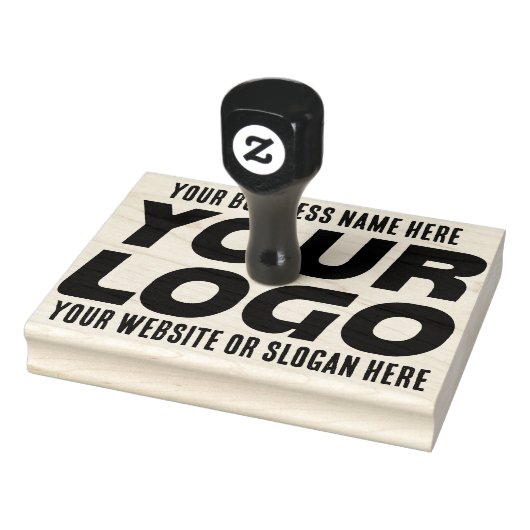 Grote zakelijke Logo, naam, website, slogan Rubberstempel (Stempel)