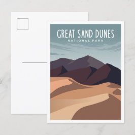 Grote Zandduin Nationaal Park Colorado Reis Briefkaart