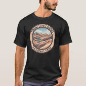 Grote zandduinen Nationaal Park Illustratie Reizen T-shirt (Voorkant)