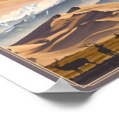 Grote zandduinen Nationaal Park Litho Kunstwerk Poster (Hoek)