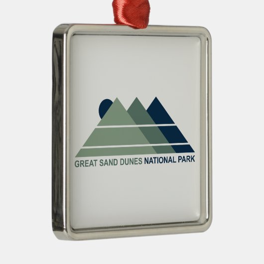 Grote Zandduinen Nationaal Park Mountain Sun Metalen Ornament (Rechts)