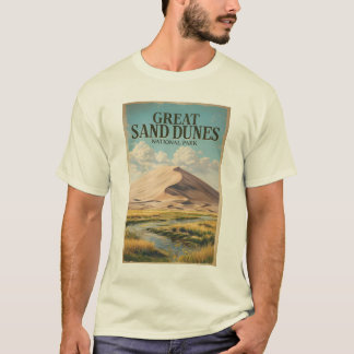 Grote Zandduinen Nationaal Park Vintage Poster T-shirt