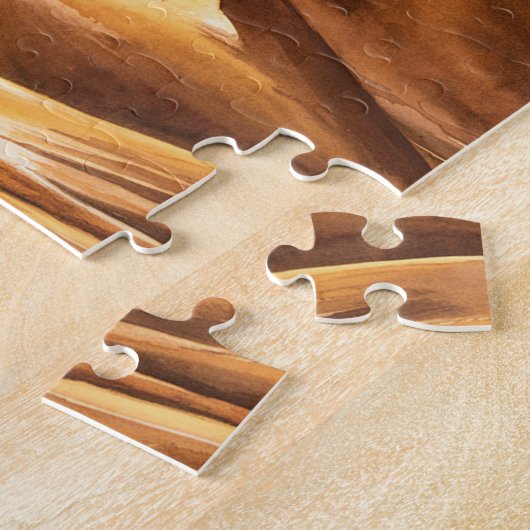 Grote Zandduinen Nationaal Park Waterverf Kunst Legpuzzel (Zijkant)