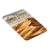 Grote Zandduinen Nationaal Park Waterverf Kunst Magneet (Rechterzijde)