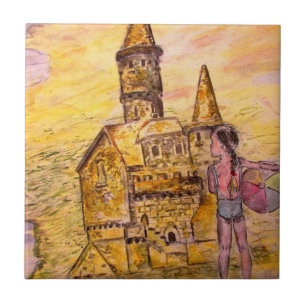 grote zandkasteel tegeltje