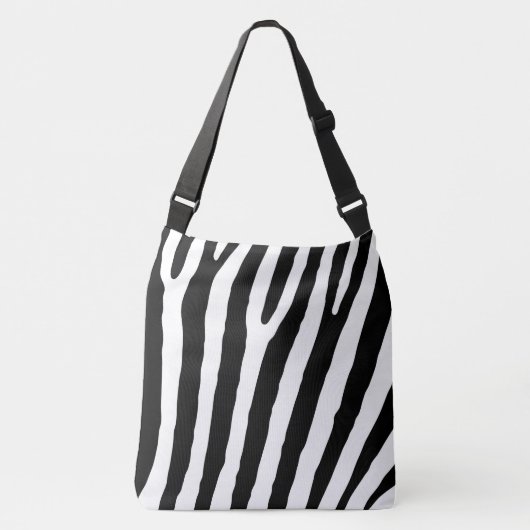 Grote Zebra-crossbody-Canvas tas (Voorkant)