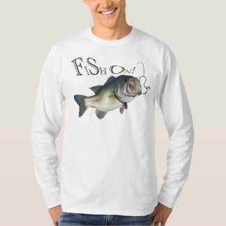 Grote zeebaars, vis op t-shirt