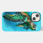 Grote zeeen schildpad iPhone hoesje (Achterkant horizontaal)