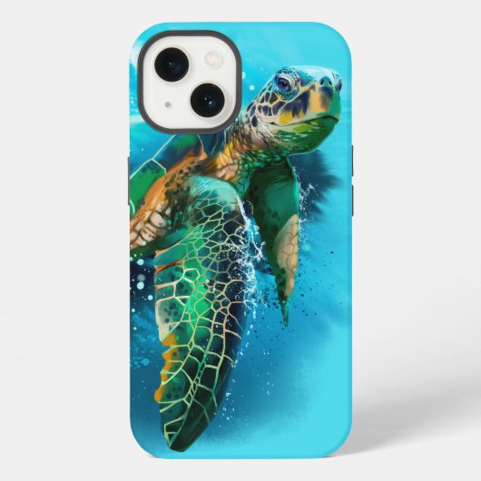 Grote zeeen schildpad iPhone hoesje (Achterkant)