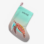 Grote Zeeen schildpadden Zee Schuimkerststop Kleine Kerstsok (Voorkant (Hangend))