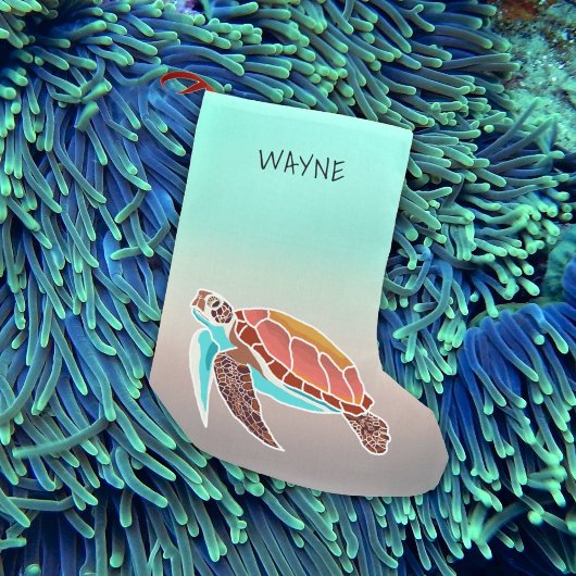 Grote Zeeen schildpadden Zee Schuimkerststop Kleine Kerstsok