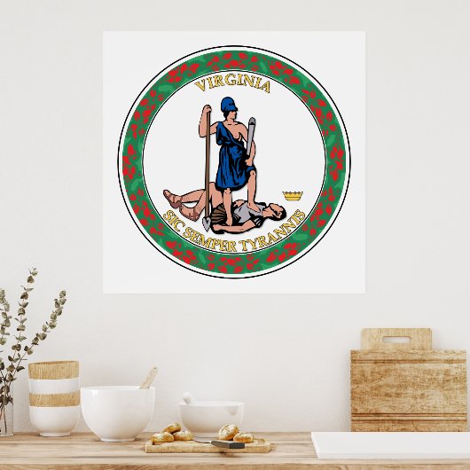 Grote zeehond uit Virginia Poster (Keuken)