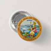Grote zeehond van Californië Ronde Button 3,2 Cm (Voorkant /achterkant)