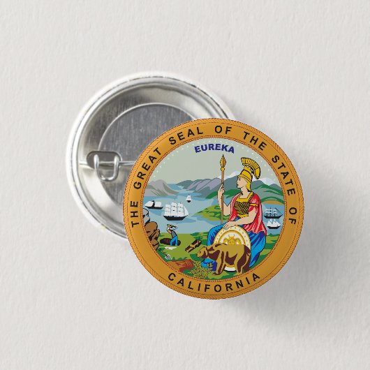 Grote zeehond van Californië Ronde Button 3,2 Cm (Voorkant /achterkant)