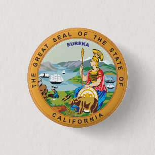 Grote zeehond van Californië Ronde Button 3,2 Cm
