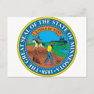 Grote zeehond van de staat Minnesota Briefkaart