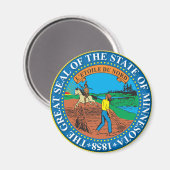 Grote zeehond van de staat Minnesota Magneet (Voorkant / Achterkant)