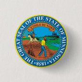 Grote zeehond van de staat Minnesota Ronde Button 3,2 Cm (Voorkant)