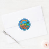 Grote zeehond van de staat Minnesota Ronde Sticker (Envelop)