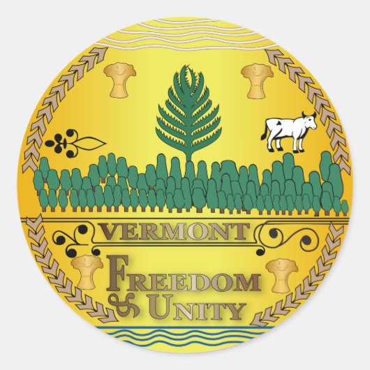 Grote zeehond van Vermont Ronde Sticker (Voorkant)