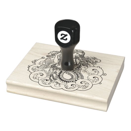 Grote zeemeermin Rubberstempel (Stempel)