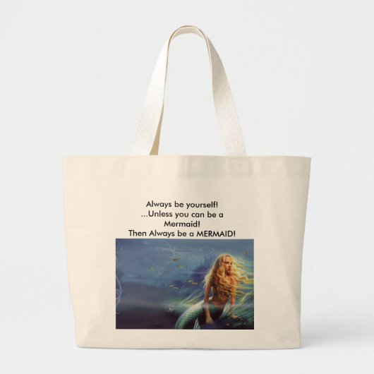 Grote zeemeermin-Tas Tote Bag (Voorkant)